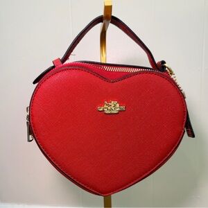 Coach Heart-Shaped Mini Bag in Red